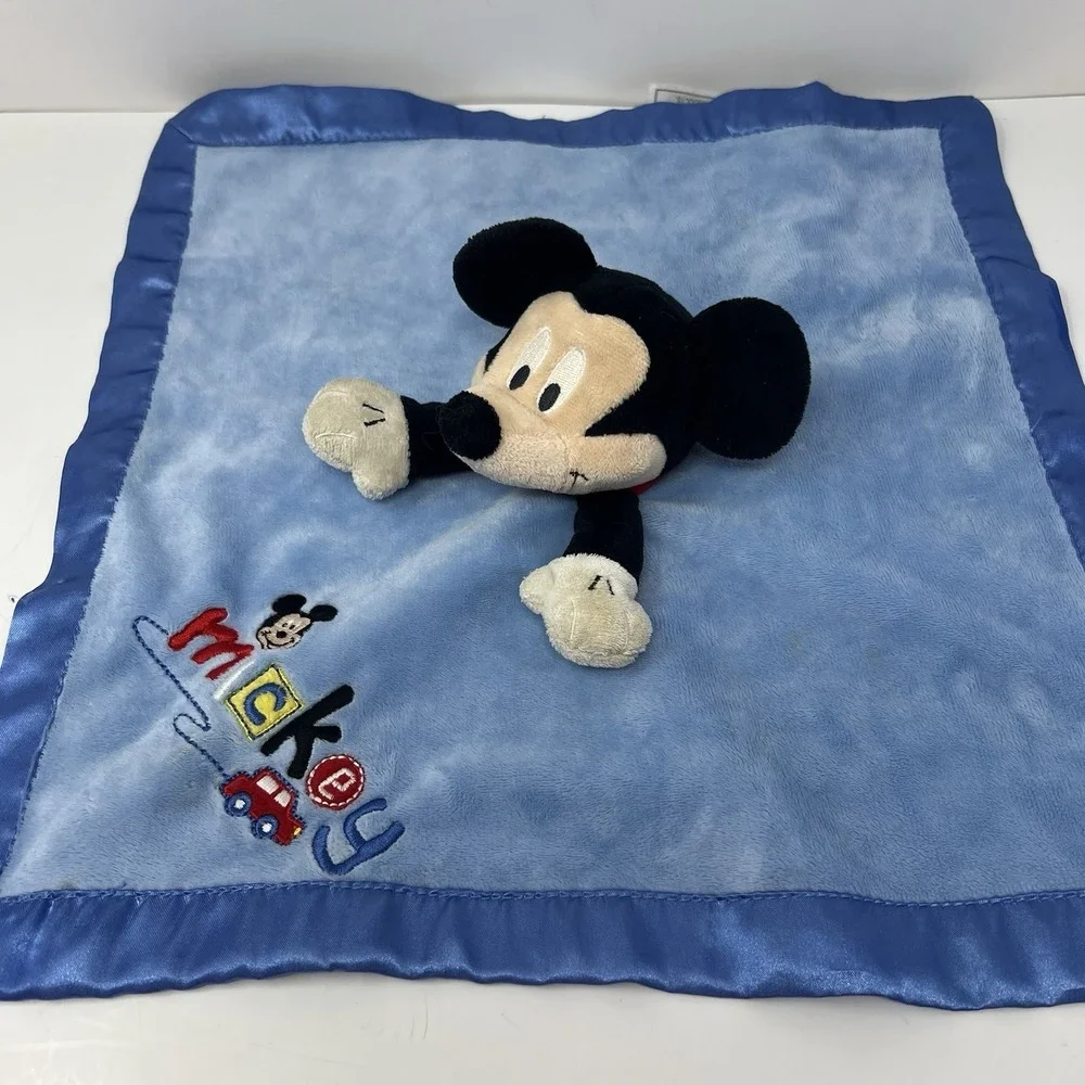Disney Baby Mickey Mouse Lovey Blue Security Blanket Plush Soft Comfort 14